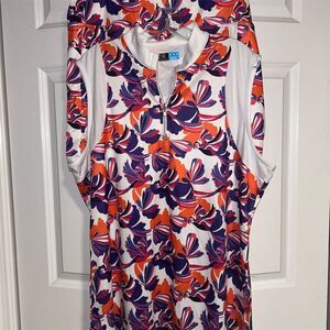 PGA TOUR Women's 2XL Parrot Print Sleeveless Golf Polo & Skort Set